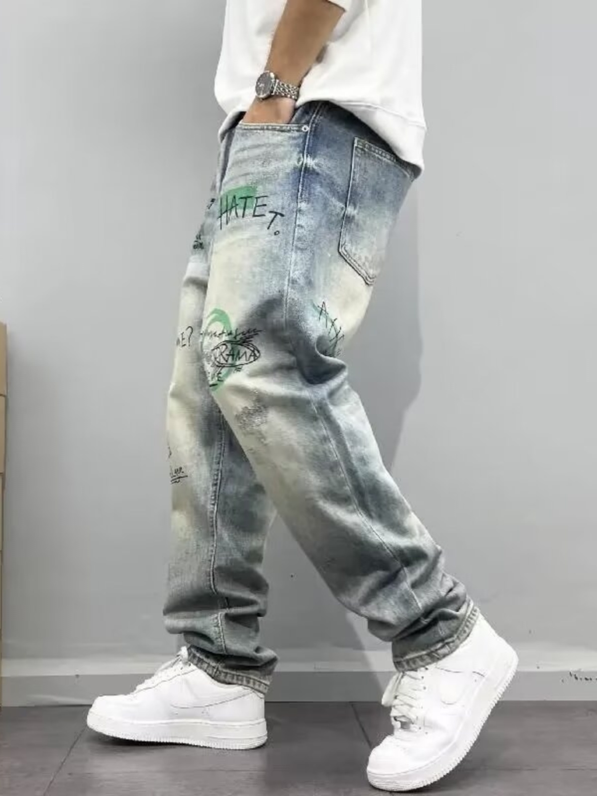 Streetwear Brand Denim - Мужские джинсы прямого кроя в стиле