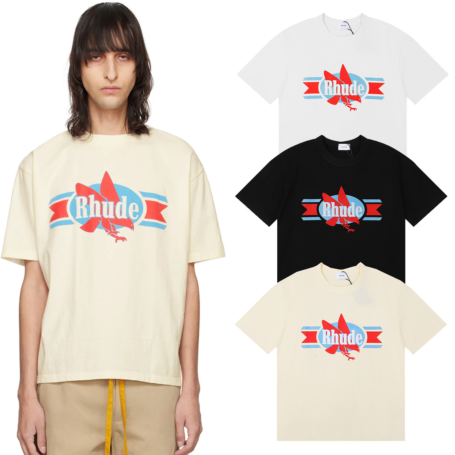 Streetwear Brand Popular - Футболка свободного кроя из хлопка с