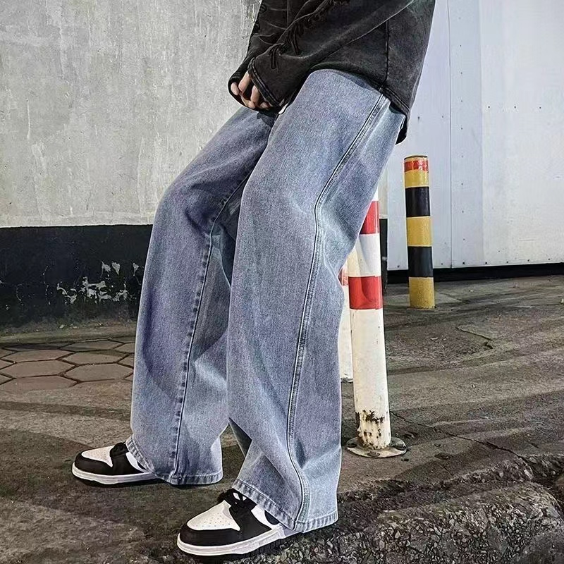 Streetwear Brand Denim - 2023Новая уличная одежда, свободные джинсы, мужские