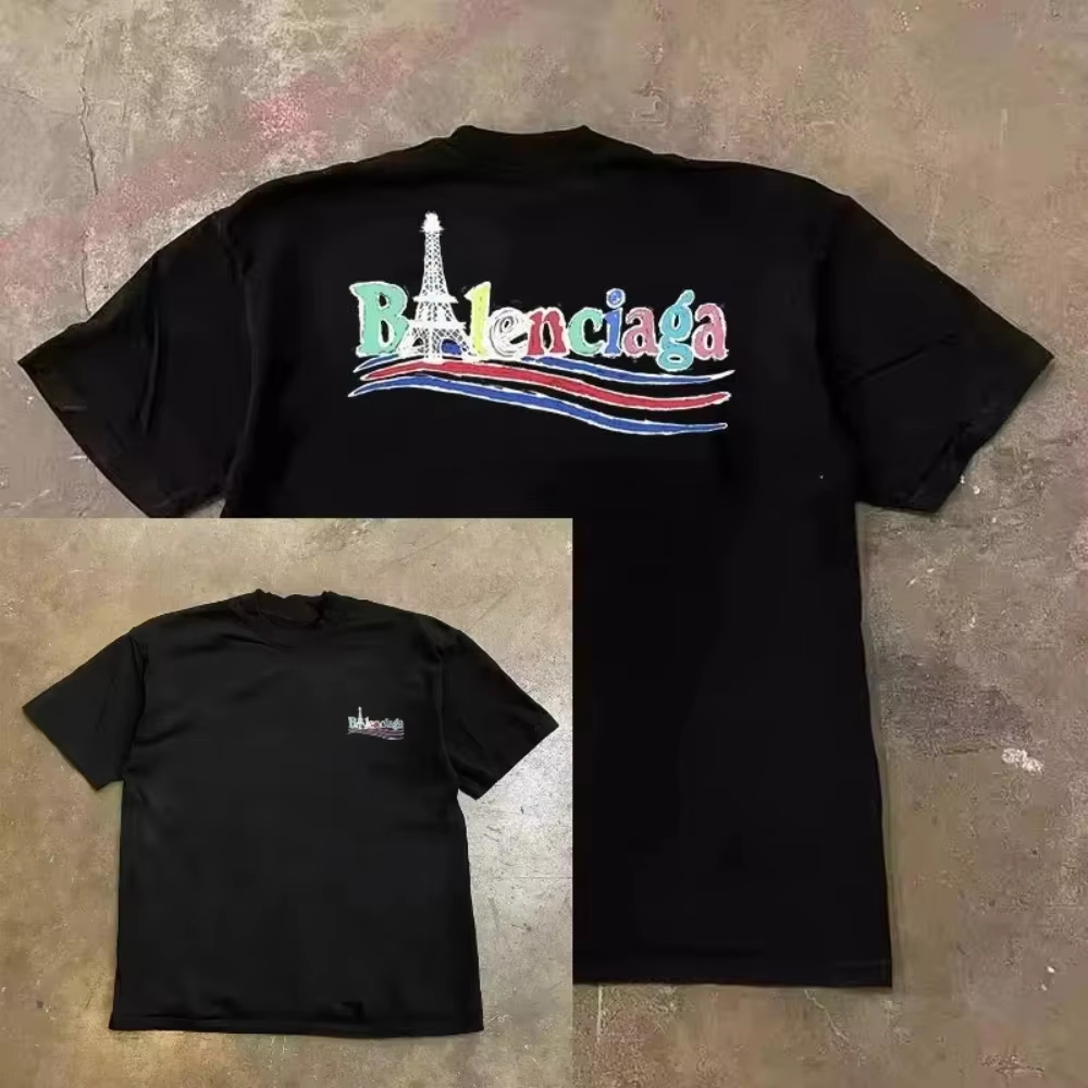 Streetwear Brand In Paris - Футболка Paris Tower Dopamine Rainbow Word,