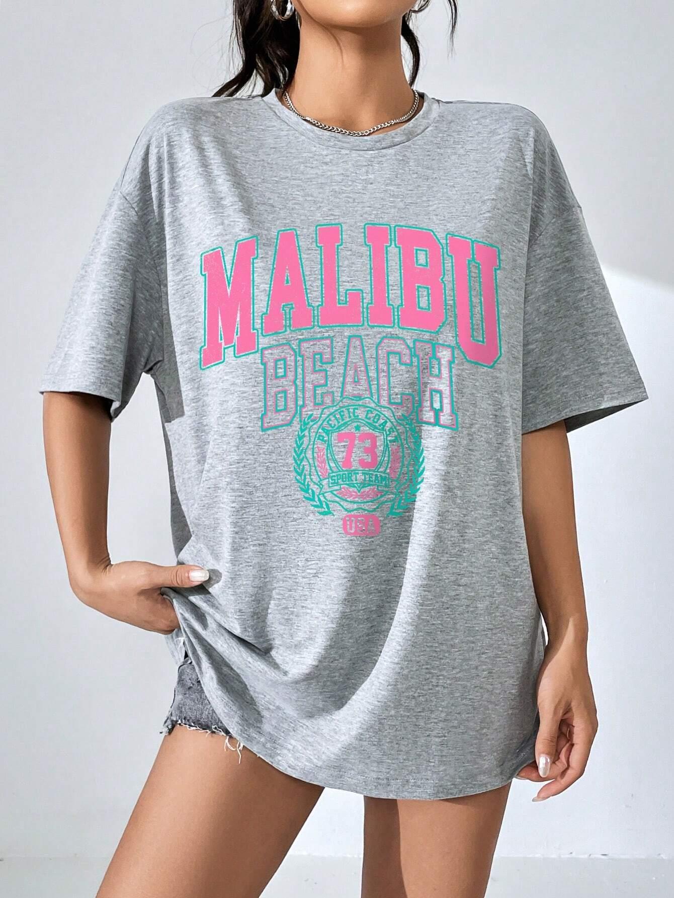 Malibu пляжные женские футболк – обзор и цена Women Streetwear Brand