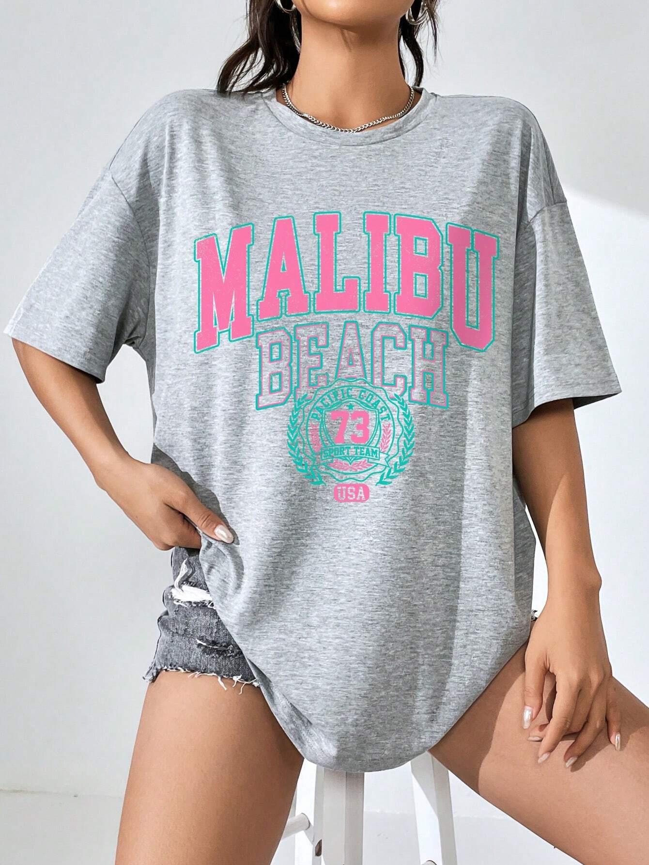 Malibu пляжные женские футболк – обзор и цена Women Streetwear Brand