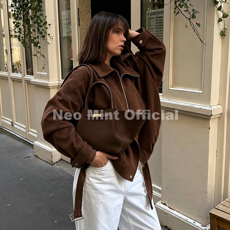 Новая осенняя коричневая замше – обзор и цена Women Streetwear Brand